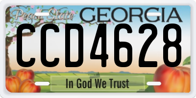 GA license plate CCD4628