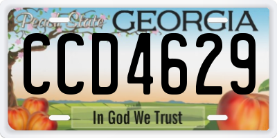GA license plate CCD4629