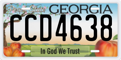GA license plate CCD4638