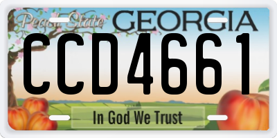 GA license plate CCD4661