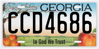 GA license plate CCD4686
