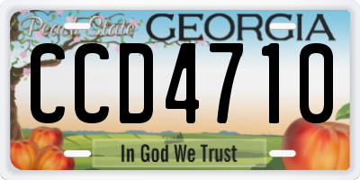 GA license plate CCD4710