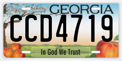 GA license plate CCD4719