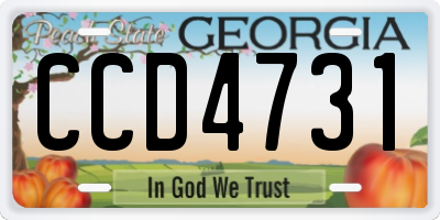 GA license plate CCD4731