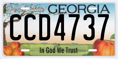 GA license plate CCD4737