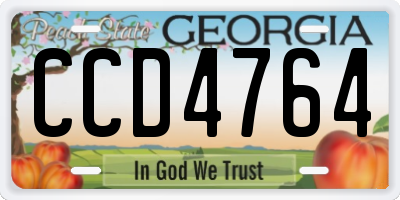 GA license plate CCD4764