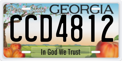 GA license plate CCD4812