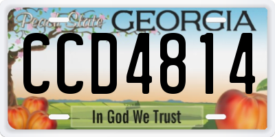 GA license plate CCD4814