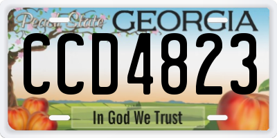 GA license plate CCD4823