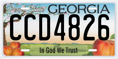 GA license plate CCD4826