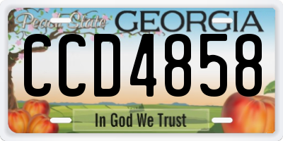 GA license plate CCD4858