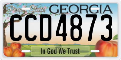 GA license plate CCD4873
