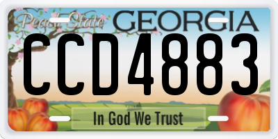 GA license plate CCD4883