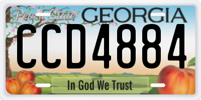 GA license plate CCD4884