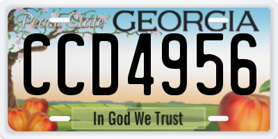 GA license plate CCD4956