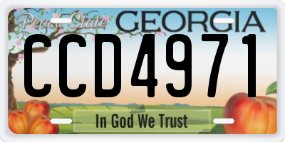 GA license plate CCD4971