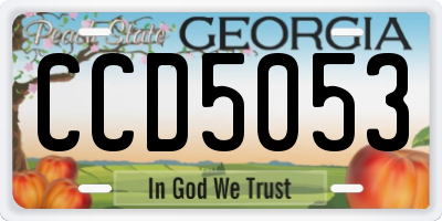 GA license plate CCD5053