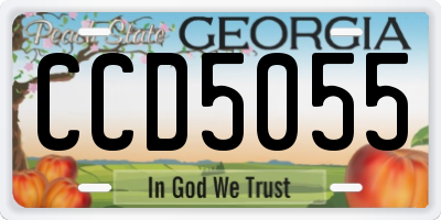 GA license plate CCD5055