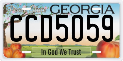 GA license plate CCD5059