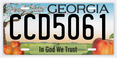 GA license plate CCD5061