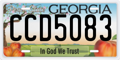 GA license plate CCD5083