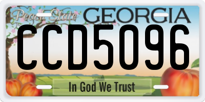 GA license plate CCD5096