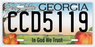 GA license plate CCD5119