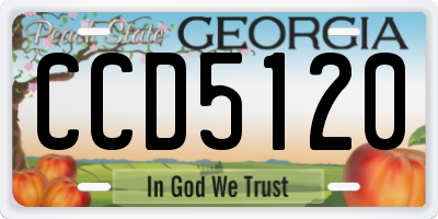 GA license plate CCD5120