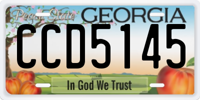GA license plate CCD5145
