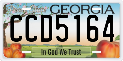 GA license plate CCD5164