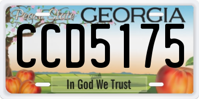 GA license plate CCD5175