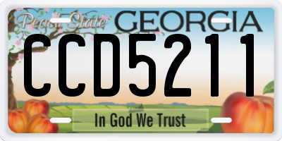 GA license plate CCD5211
