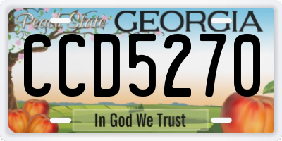 GA license plate CCD5270