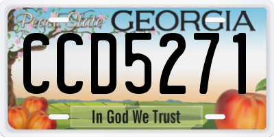 GA license plate CCD5271