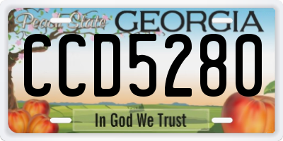 GA license plate CCD5280