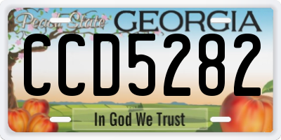 GA license plate CCD5282