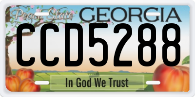 GA license plate CCD5288