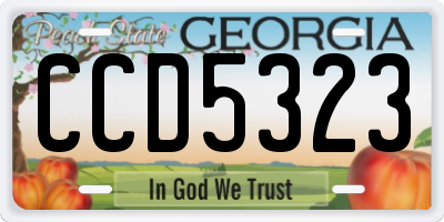 GA license plate CCD5323