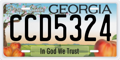 GA license plate CCD5324