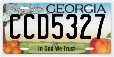 GA license plate CCD5327