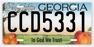 GA license plate CCD5331