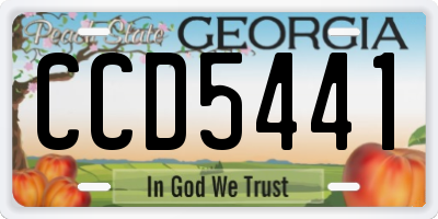 GA license plate CCD5441