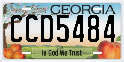 GA license plate CCD5484