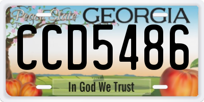 GA license plate CCD5486