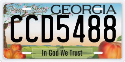 GA license plate CCD5488