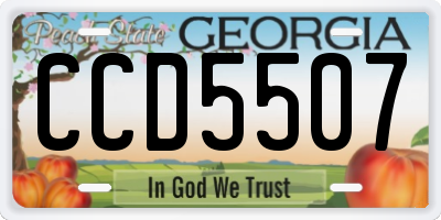 GA license plate CCD5507