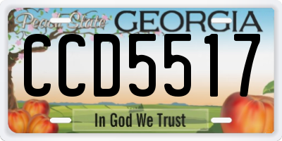 GA license plate CCD5517
