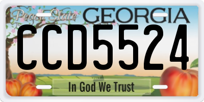 GA license plate CCD5524