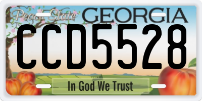 GA license plate CCD5528