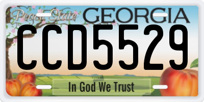 GA license plate CCD5529